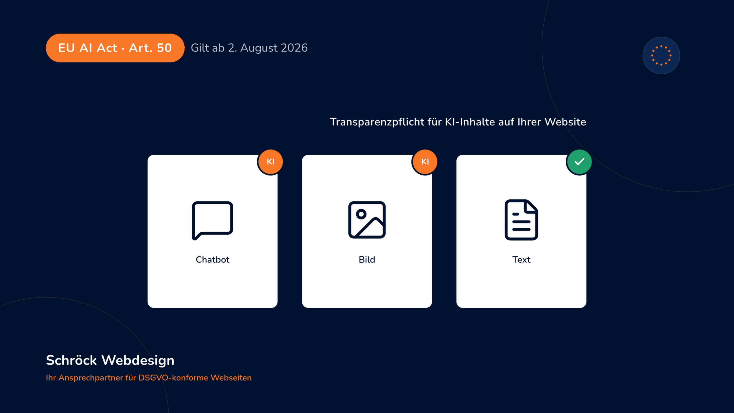 Illustration zum EU AI Act: Kennzeichnungspflicht für KI-Inhalte ab 2. August 2026