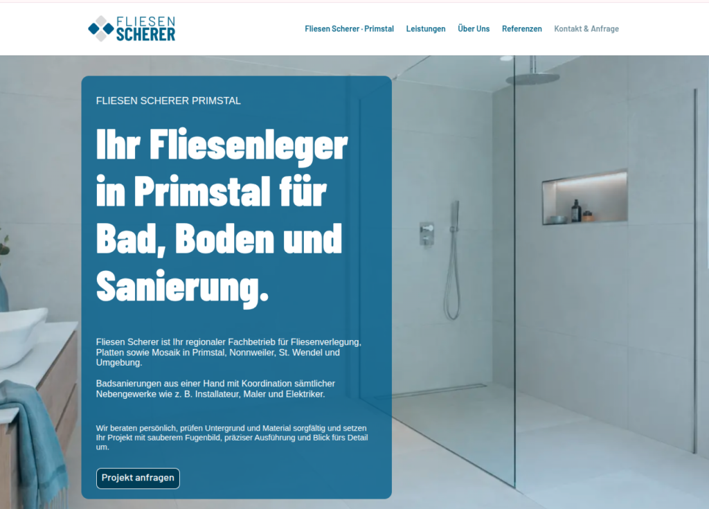 Bildschirmfoto Fliesen Scherer Primstal